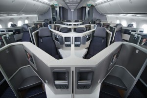 The buiness class cabin on American's 787 (Picture by American)