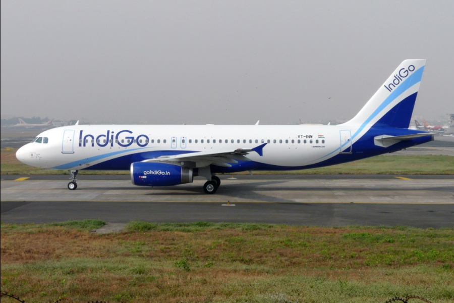 An IndiGo A320 in Mumbai.