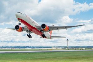 Air India departure to Delhi from Dulles.