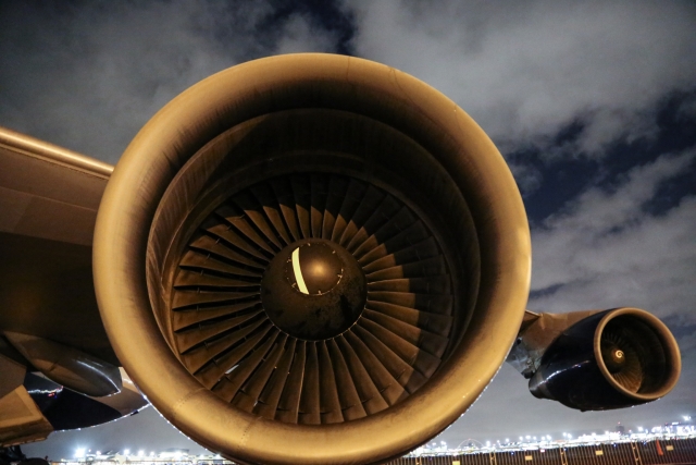 The powerplants on Delta's 747 (Photo: John Cobb)