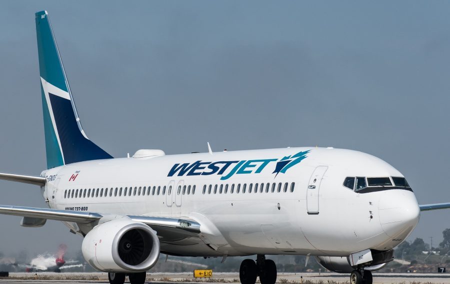 A WestJet 737 at LAX.