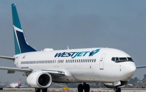 A WestJet 737 at LAX.
