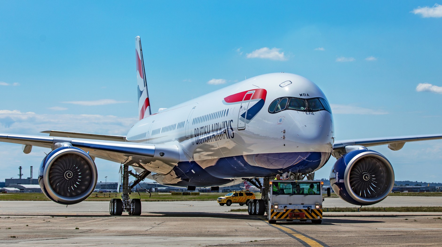A BA A350-1000 in London.