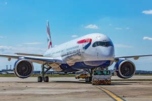 A BA A350-1000 in London.