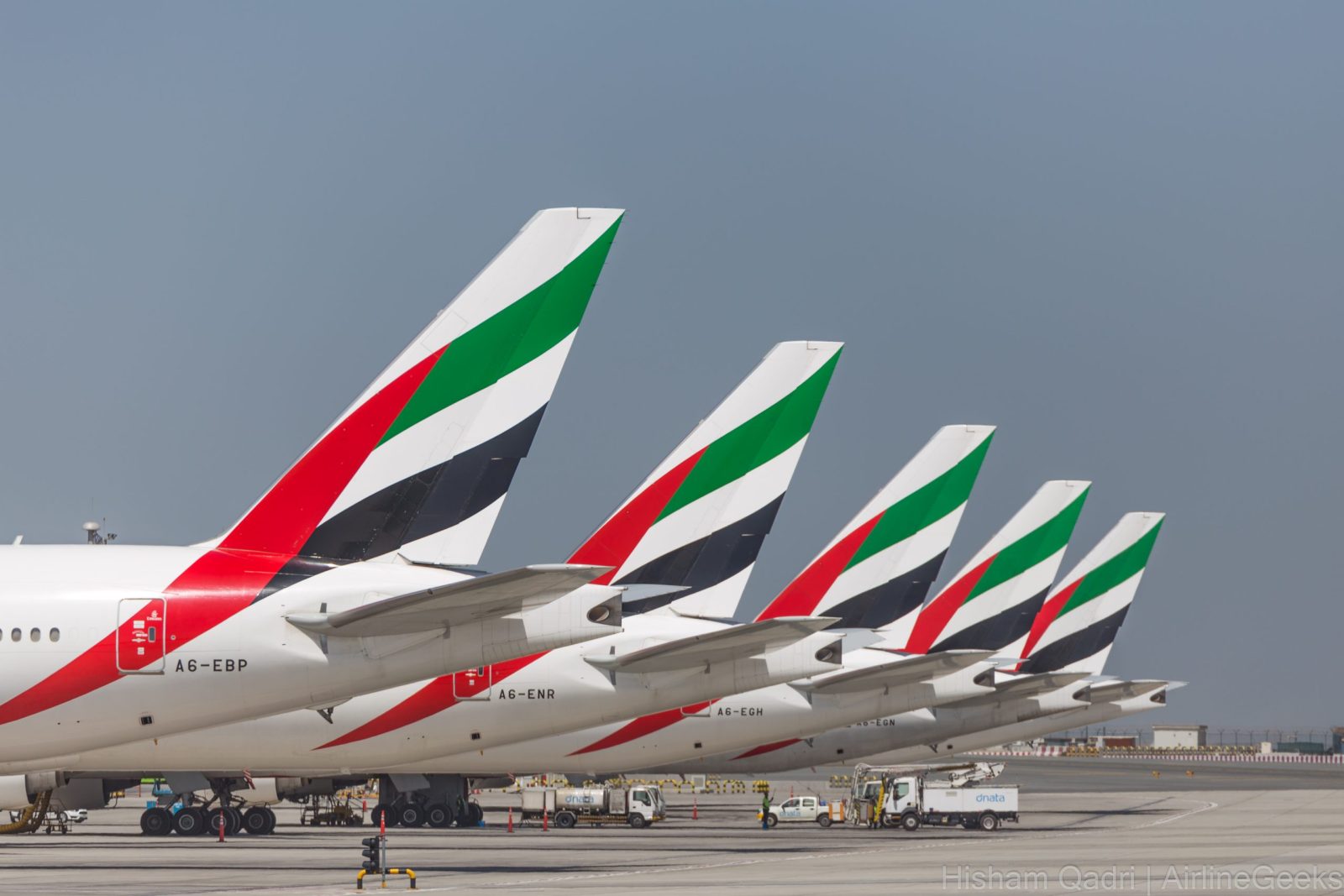 Emirates aircraft in Dubai