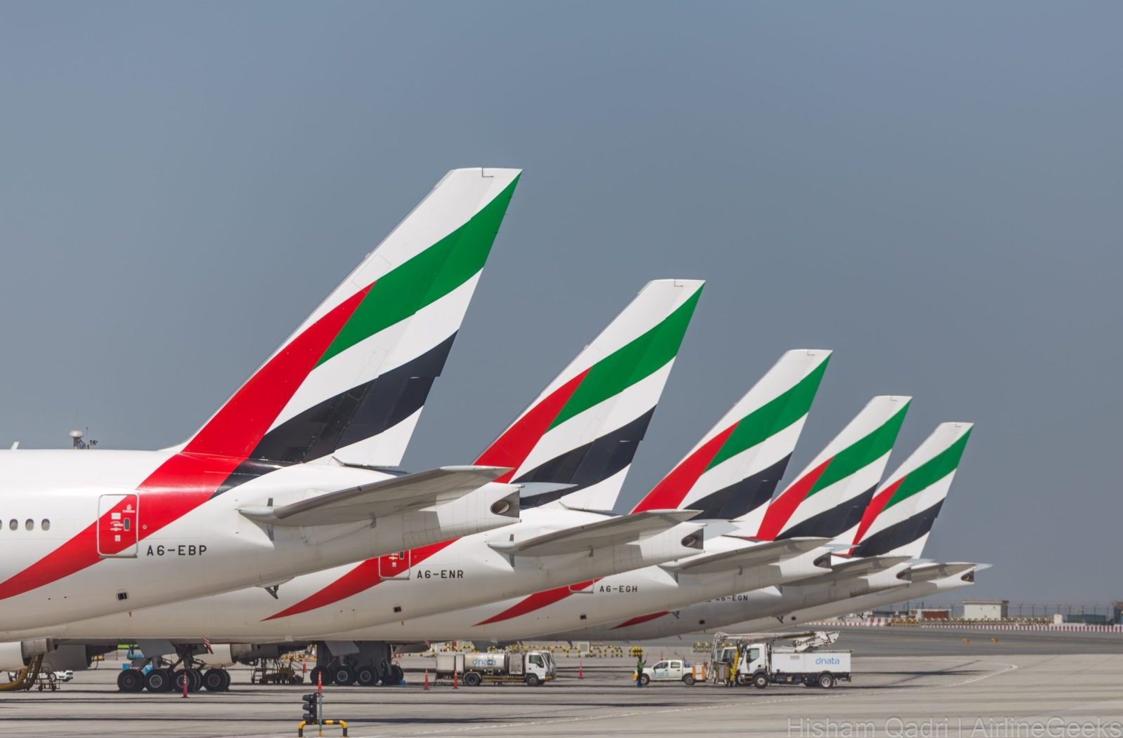 Emirates aircraft in Dubai