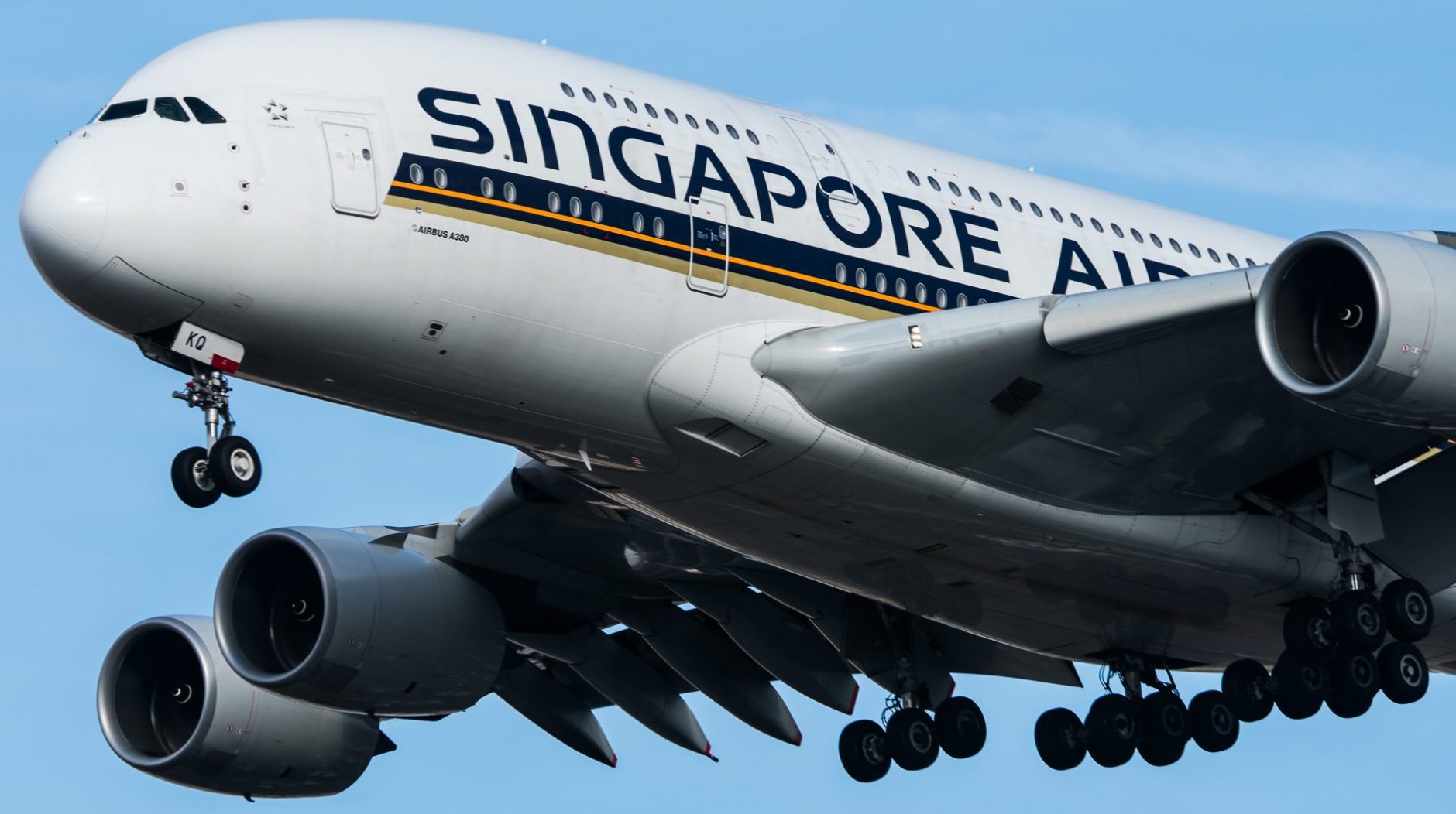 A Singapore Airlines Airbus A380.