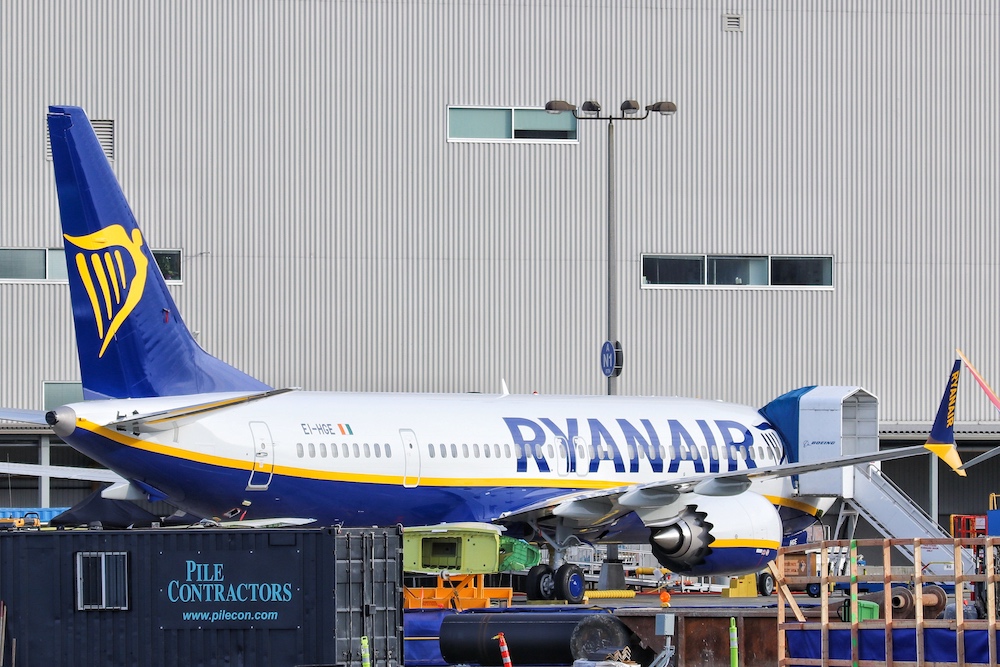 A Ryanair 737 MAX 8