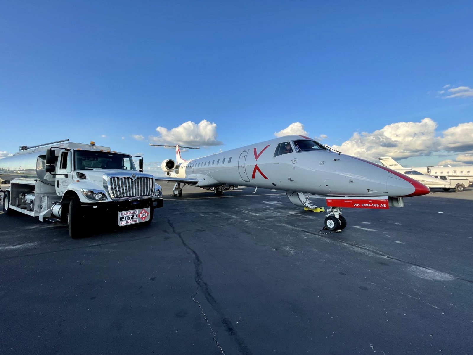 A JSX Embraer aircraft