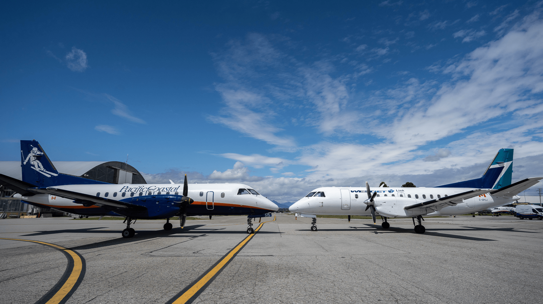 A WestJet Link Saab 340