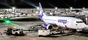 A Wingo Boeing 737-8 at Bogotá Airport