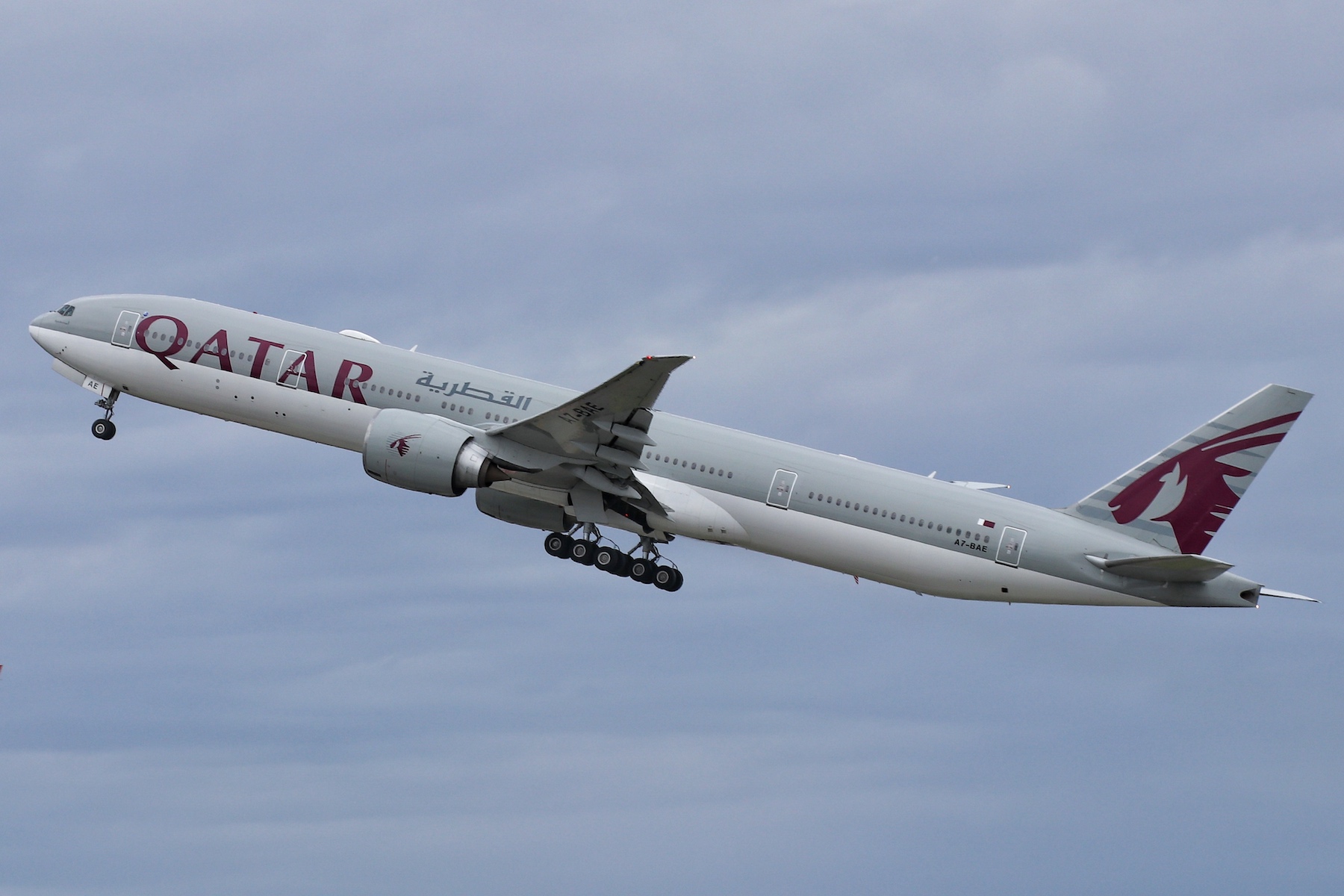 A Qatar Airways Boeing 777-300ER.