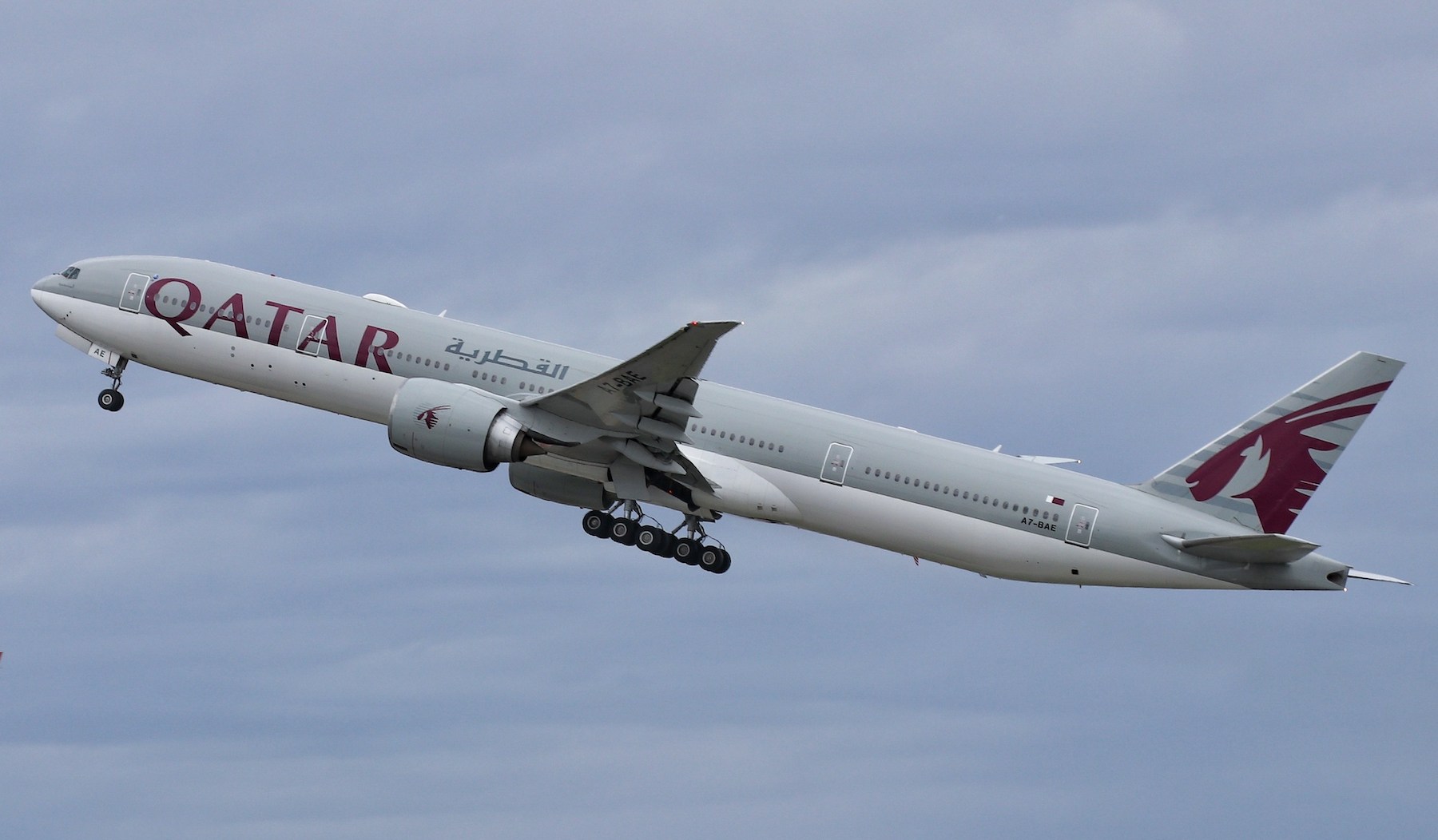 A Qatar Airways Boeing 777-300ER.