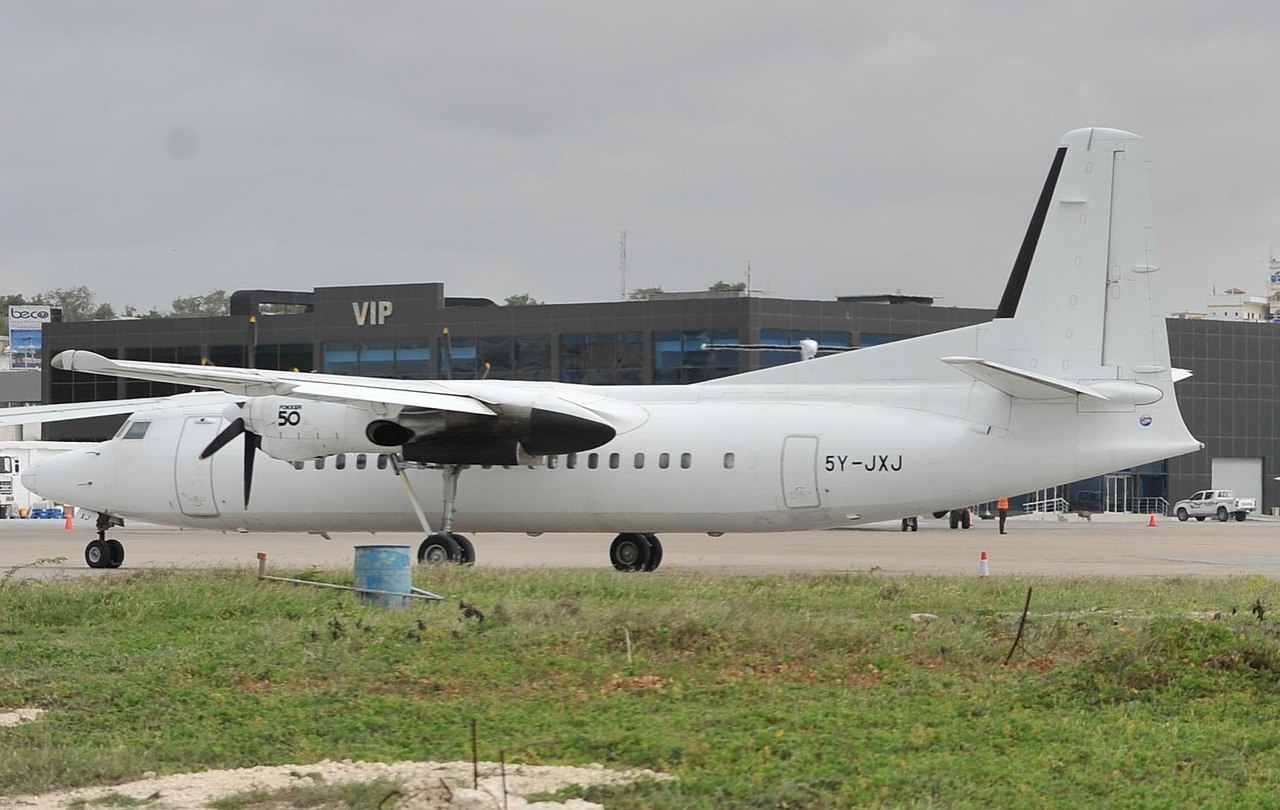 A Skyward Express Fokker aircraft