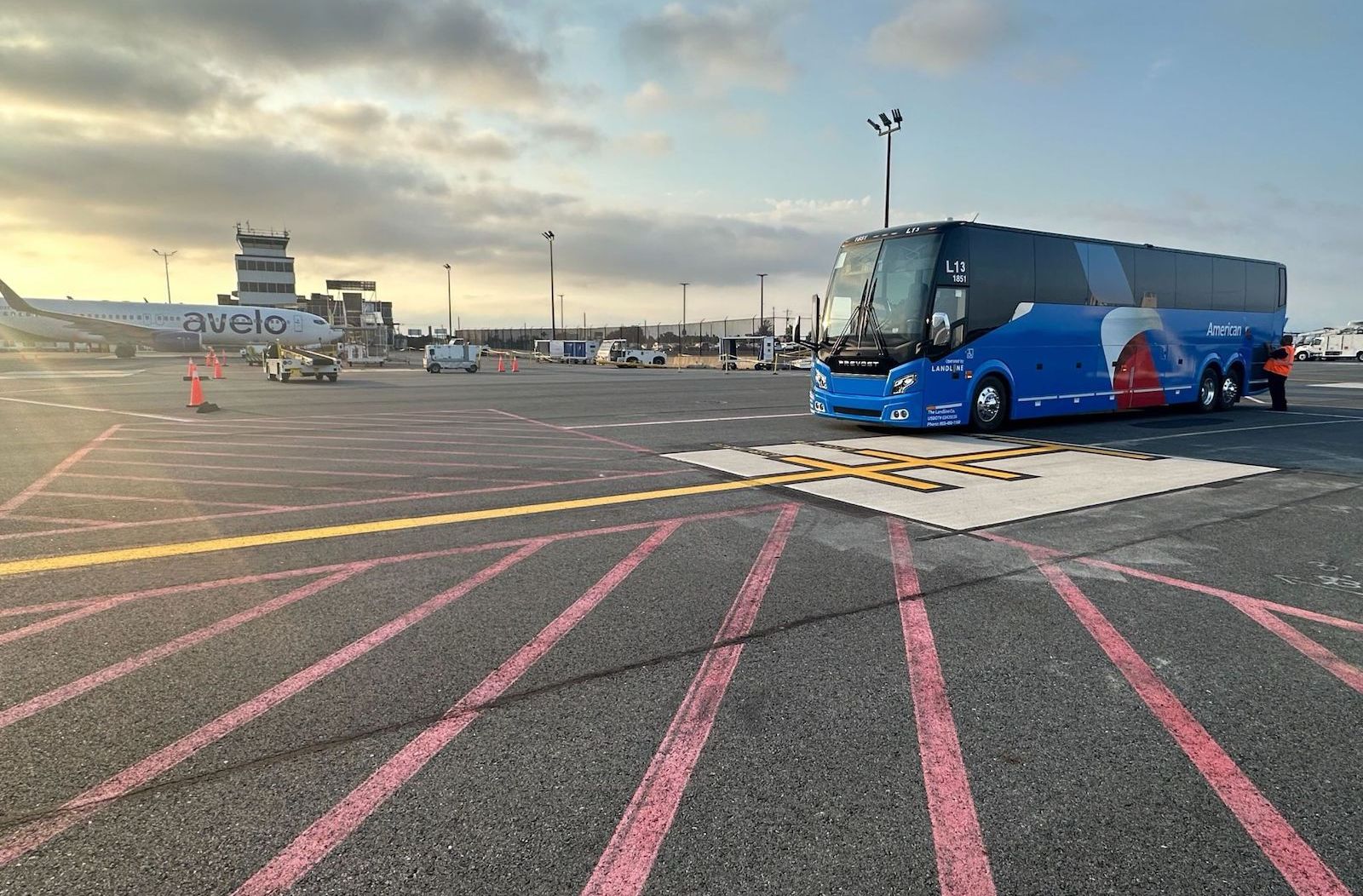 American Airlines bus