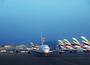 Emirates aircraft in Dubai