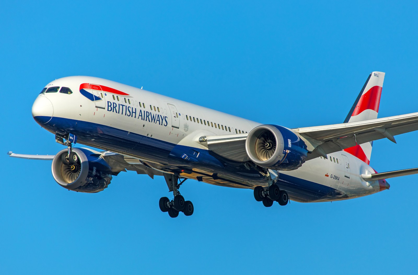 A British Airways Boeing 787-9 aircraft