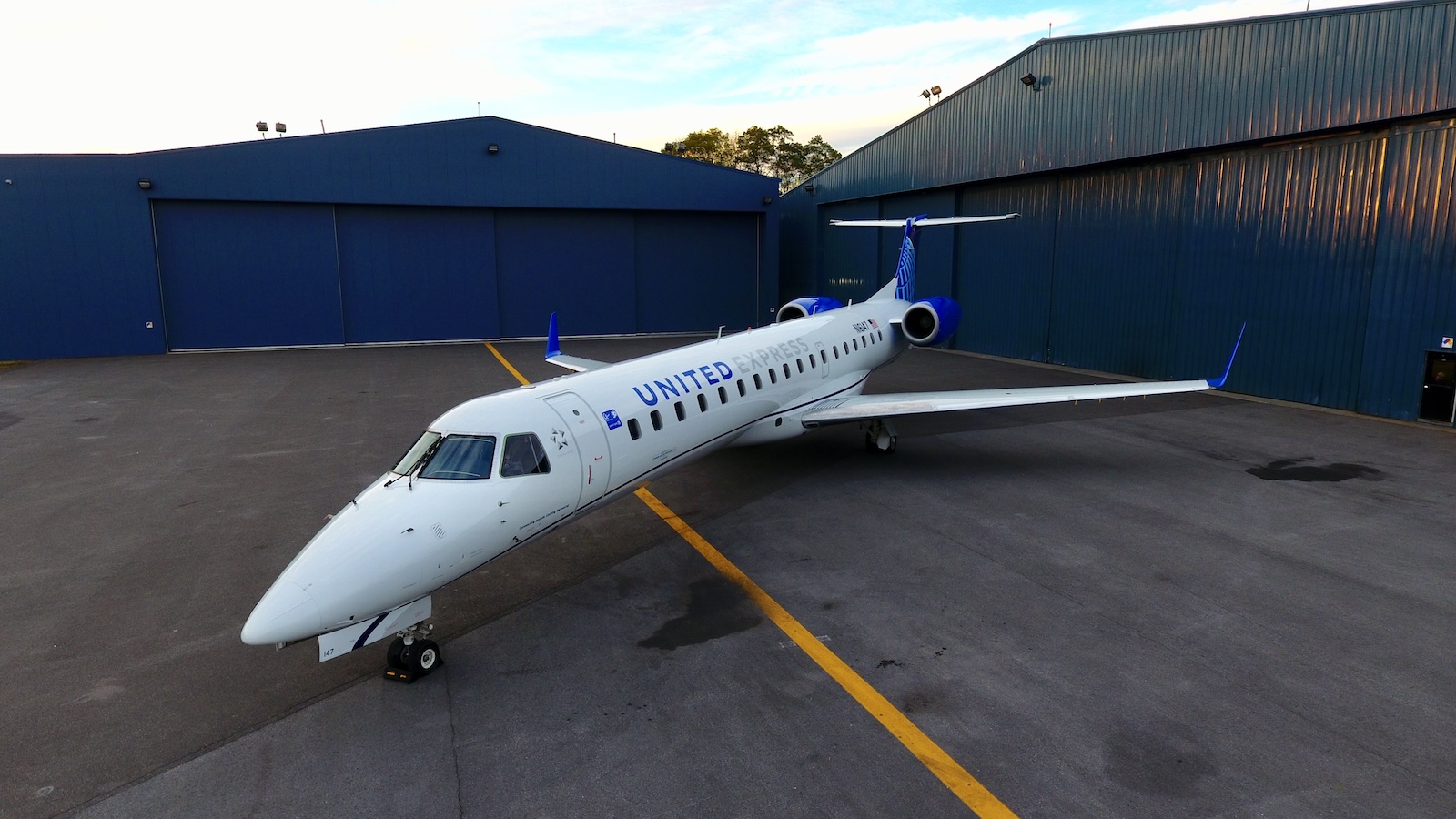 A CommuteAir Embraer E145 aircraft.