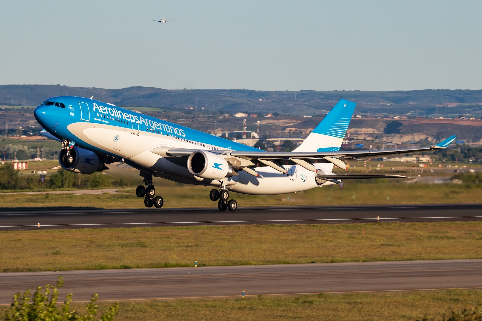 An Aerolineas Argentinas A330 aircraft.