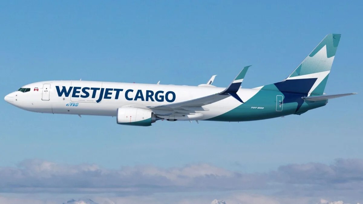 WestJet Cargo rendering