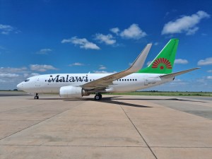 A Malawi Airlines Boeing 737 jet