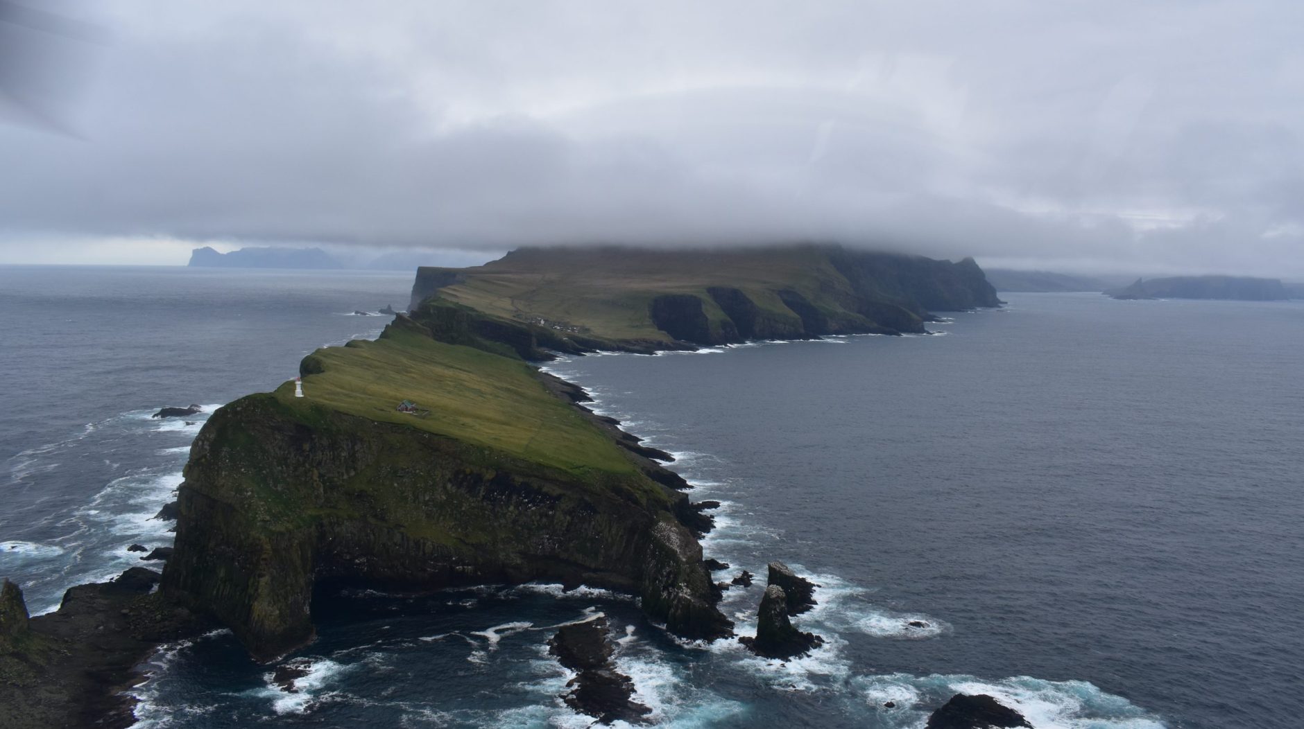 The Mykines Hólmur Lighthouse, and the westernmost point in the Faroe Islands.