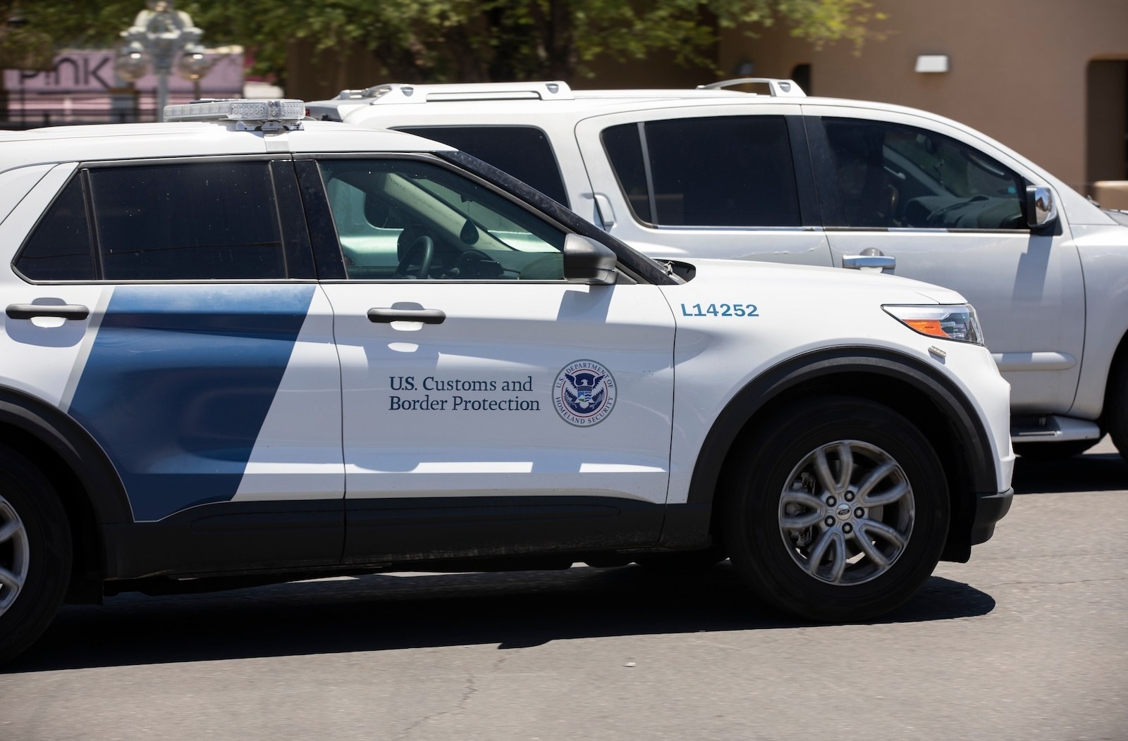 A U.S. Customs and Border Protection vehicle in Nogales, Arizona.