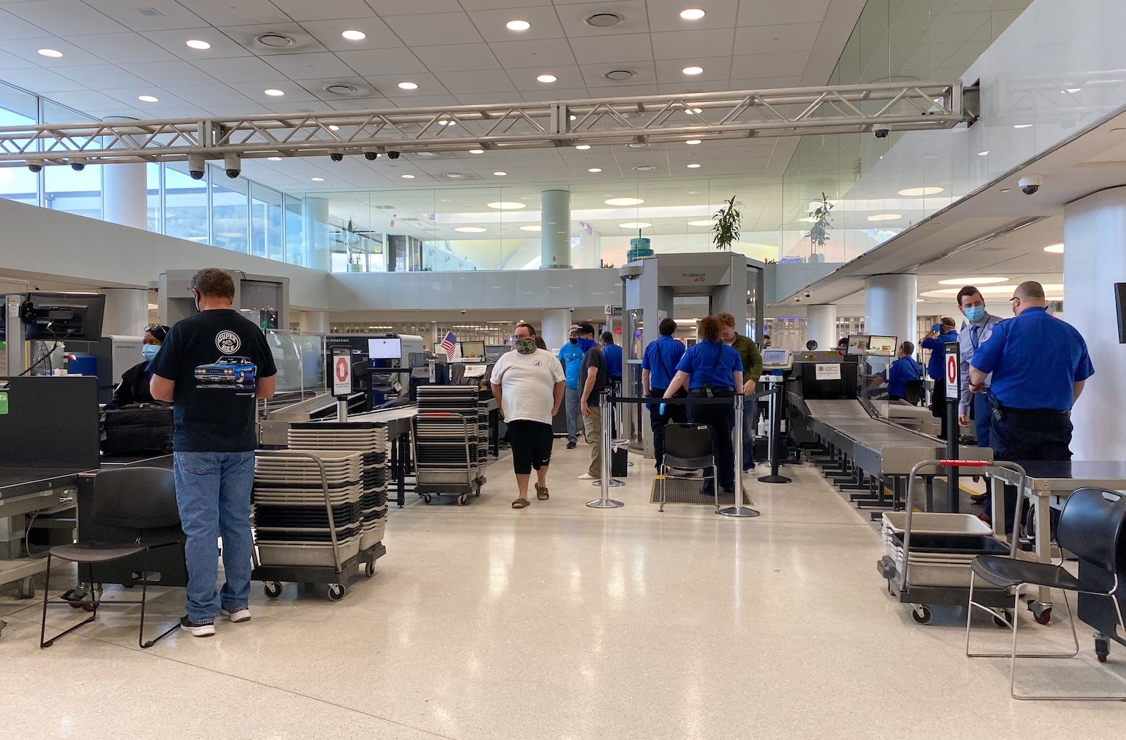 A TSA checkpoint
