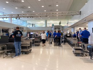 A TSA checkpoint