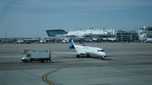 A United Express CRJ-700 in Denver