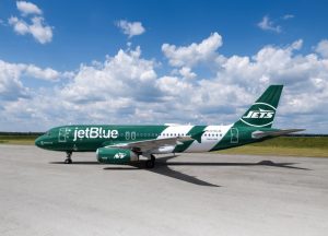 JetBlue's latest New York Jets-inspired livery. (Photo: JetBlue)