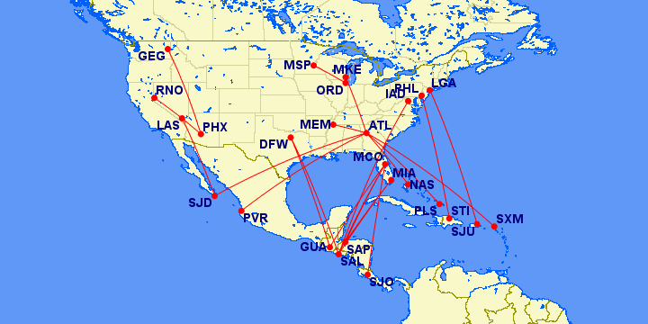New Frontier routes
