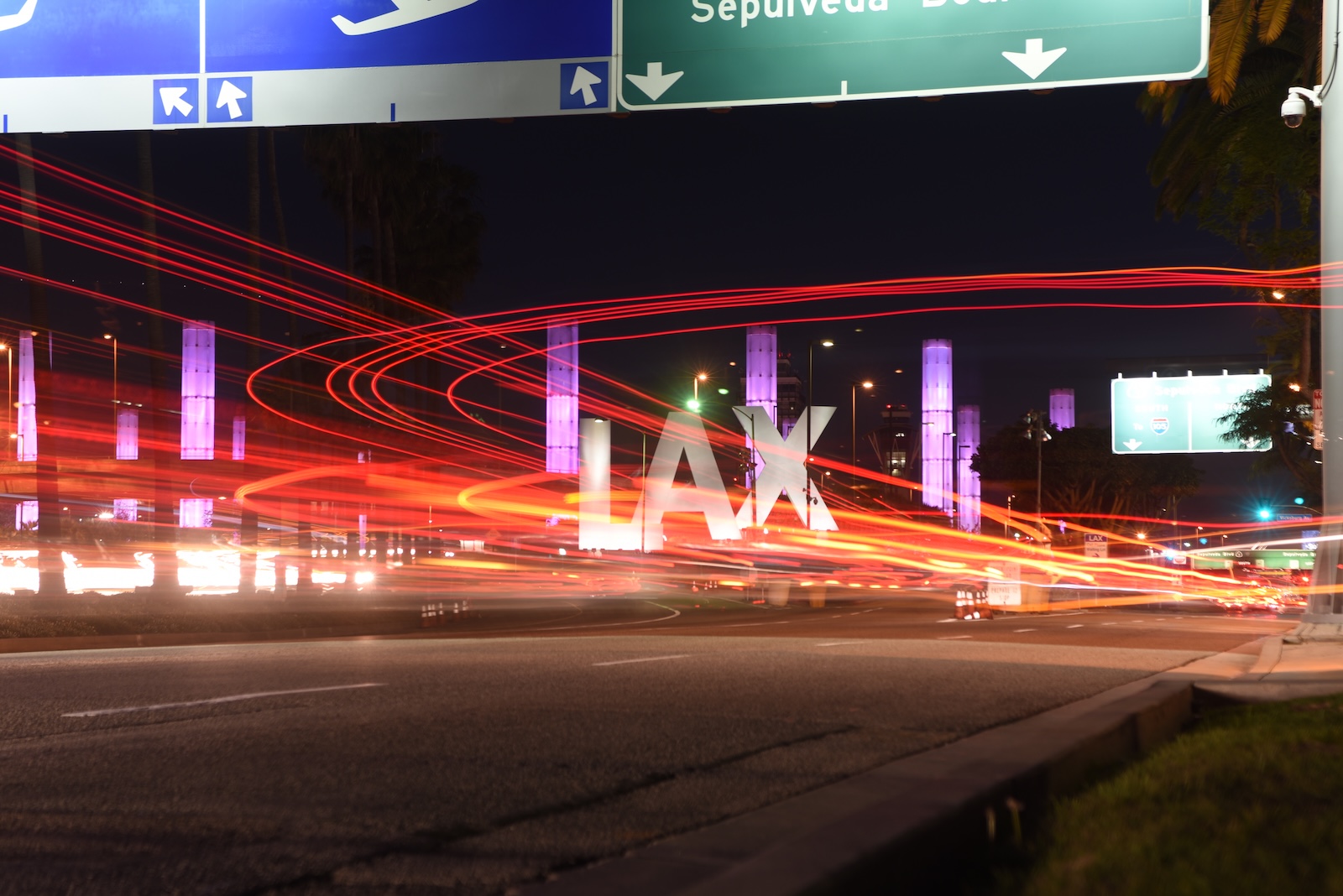 LAX entrance sign