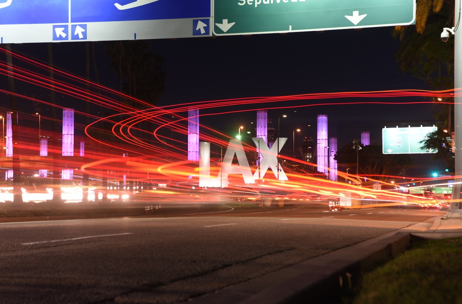 LAX entrance sign