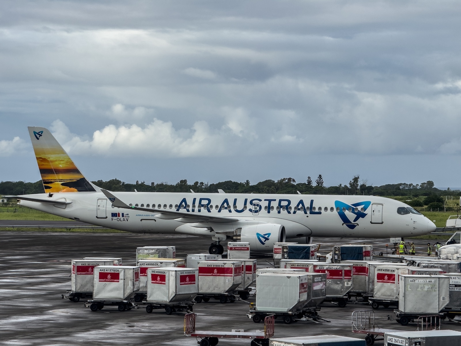 An Air Austral Airbus A220.