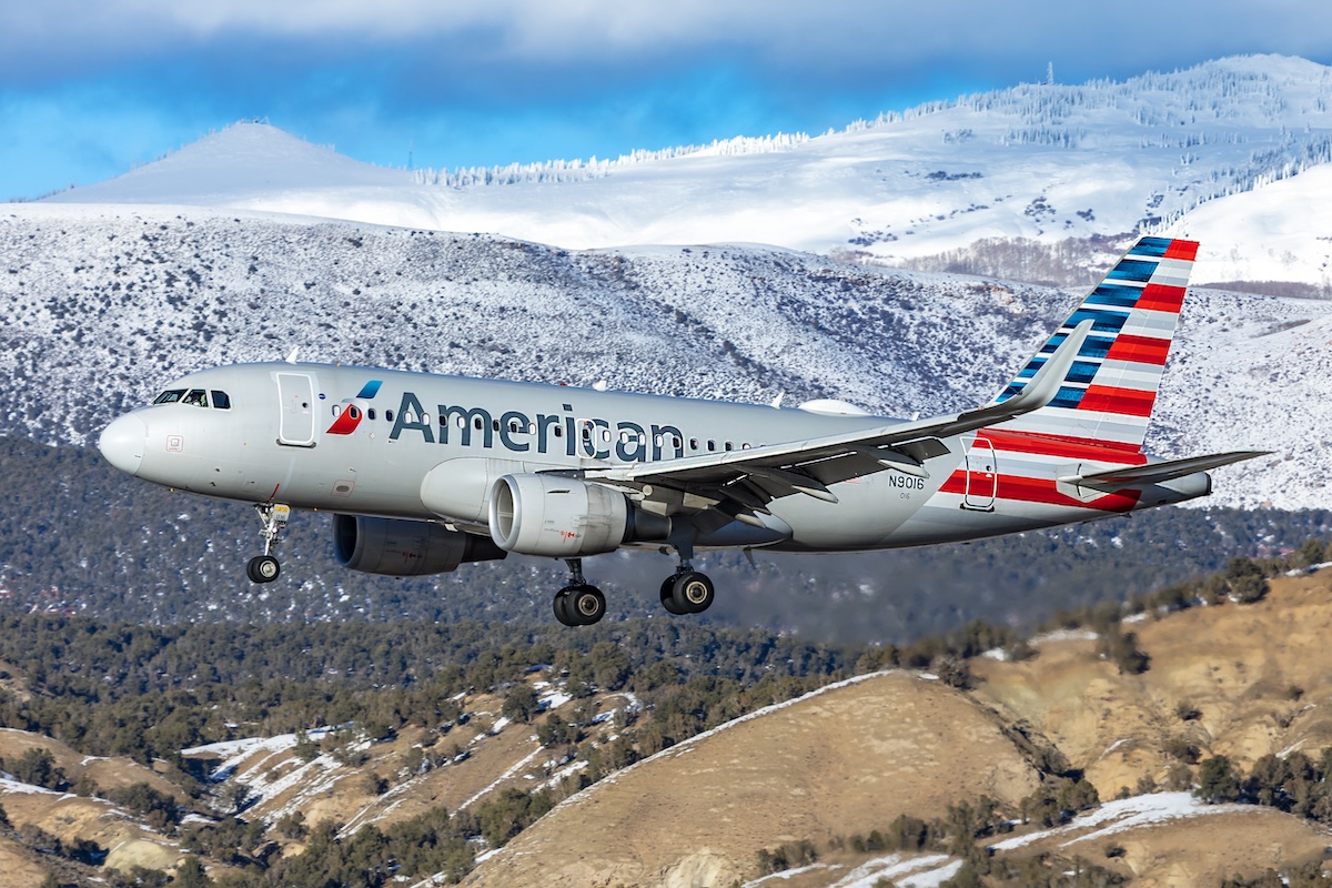 An American A319