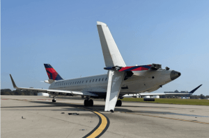 Delta CRJ-900 damaged by an A350
