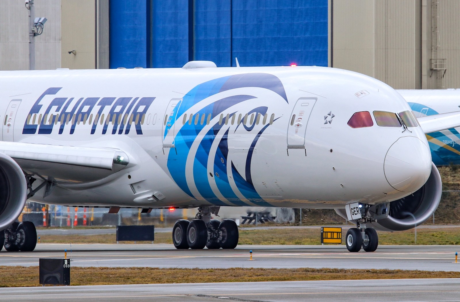An EgyptAir Boeing 787-9 Dreamliner