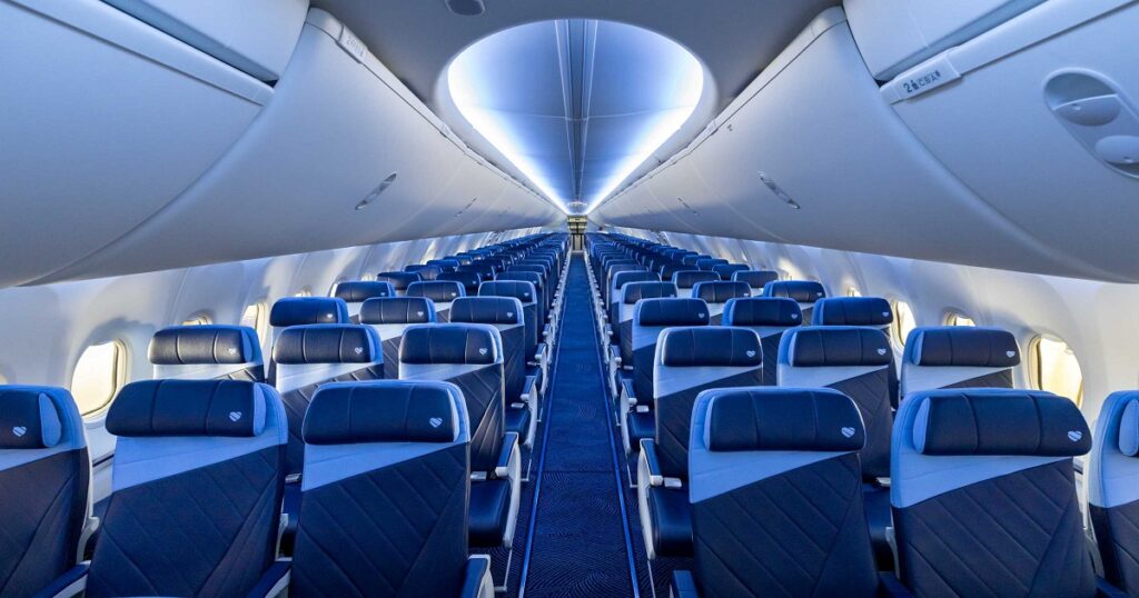 Southwest's new cabin interior.