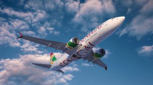 A rendering of an Air Senegal 737 MAX.