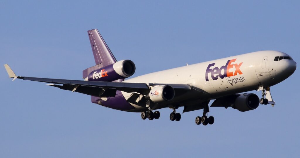 A FedEx MD-11 aircraft 