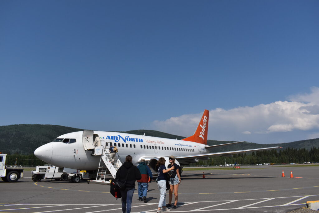Walking out to my Boeing Classic ride for the flight to Whitehorse.