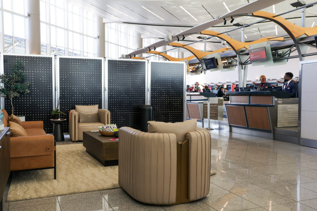 ATL Delta One Check-In located in the International Terminal at Hartsfield-Jackson Atlanta International Airport.