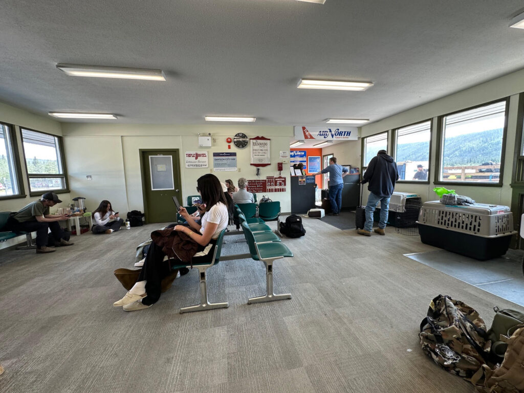 The entirety of the passenger terminal in Dawson City, Yukon