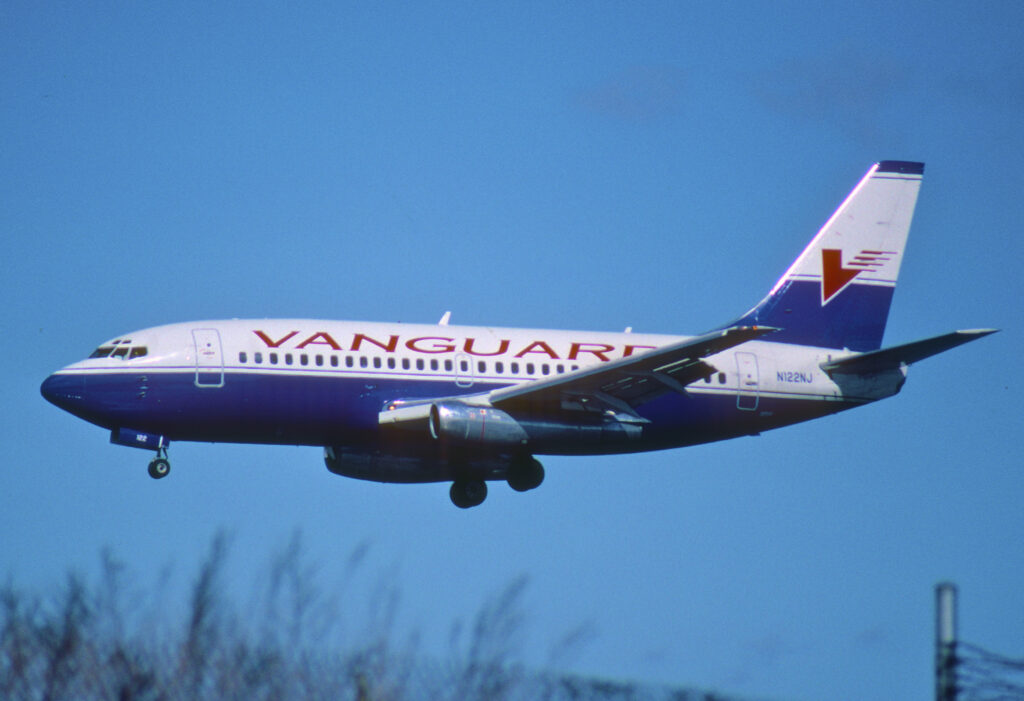 A Vanguard Airlines Boeing 737-200.