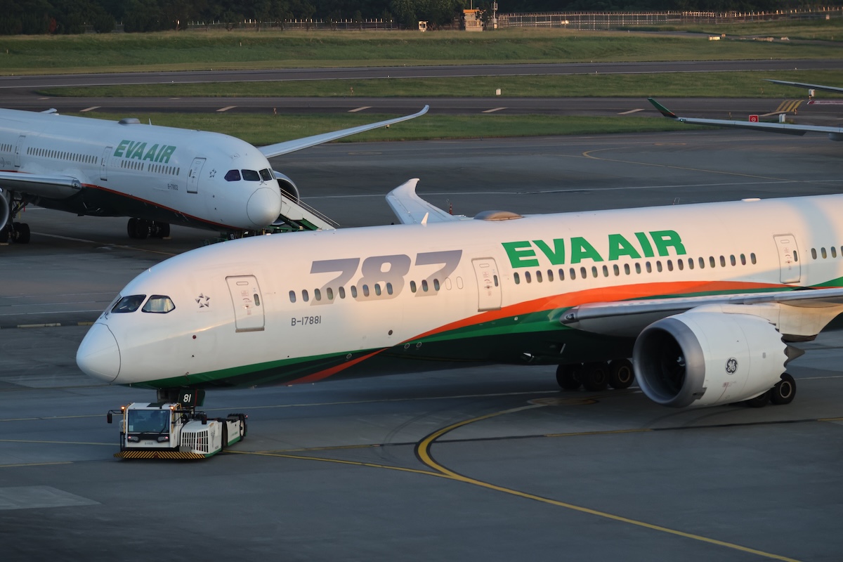 An EVA Air Boeing 787-9 Dreamliner
