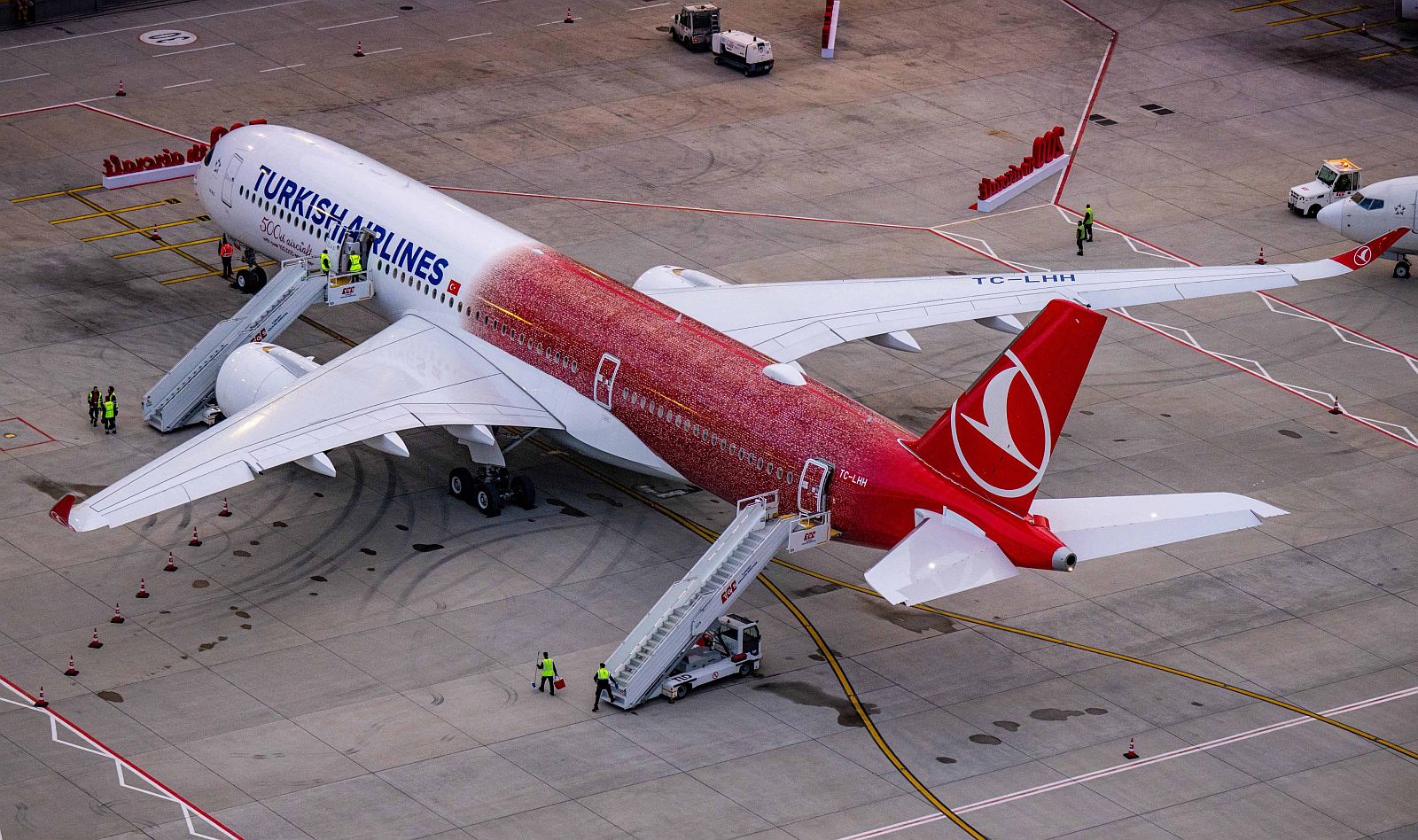 Turkish Airlines Airbus A350-900 aircraft in special 500th aircraft livery