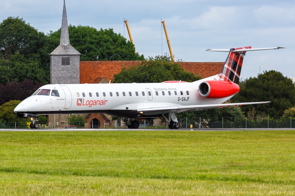 A Loganair Embraer regional jet
